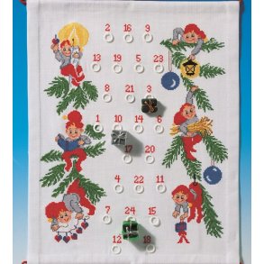 Kravlenisser - julekalender med broderi