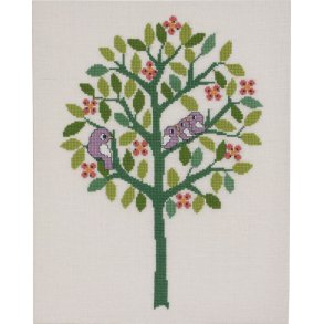 Sommer - fugle i tr - ophng med broderi