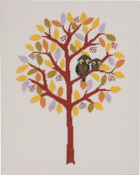 Efterår - ophæng med broderi