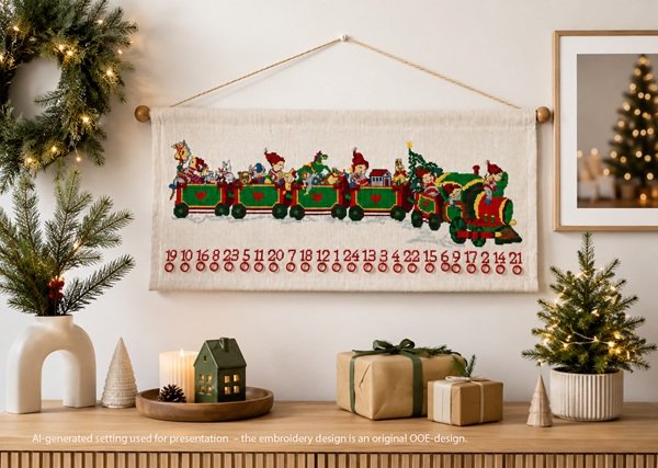 Juletog med gaver - julekalender