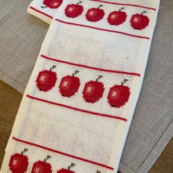 Pigeoner - juleløber med broderi