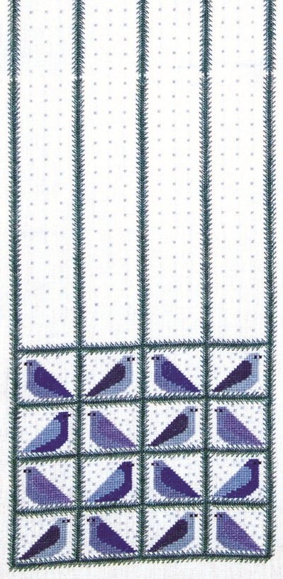 Bl�mejser - l�ber med broderi