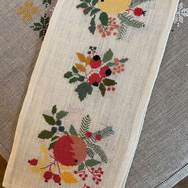 Frugter og br - lber med broderi