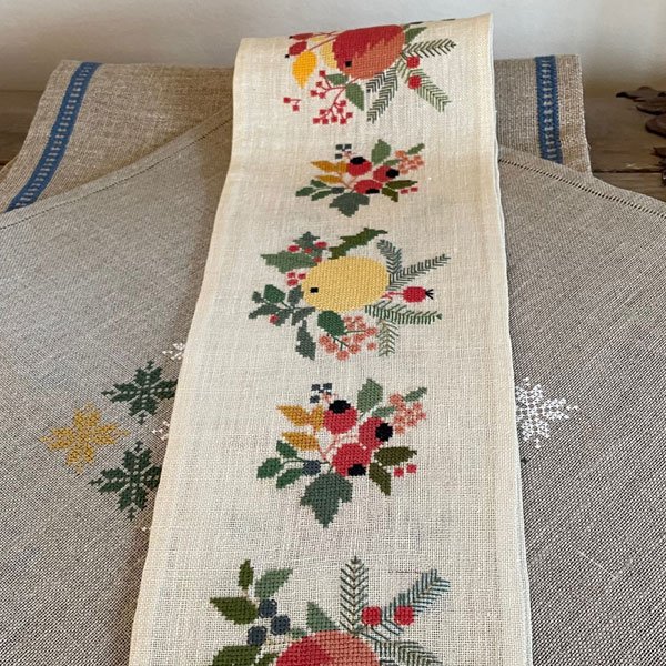 Frugter og br - lber med broderi