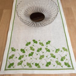 Ginkgo blade - lber med broderi
