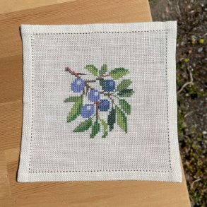 Sl�en - melleml�gsserviet med broderi