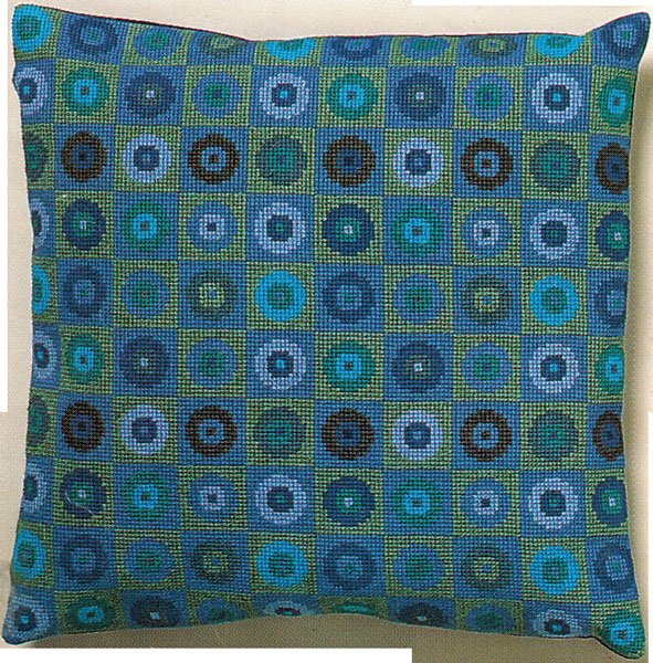 Blomster i firkanter - stramajpude