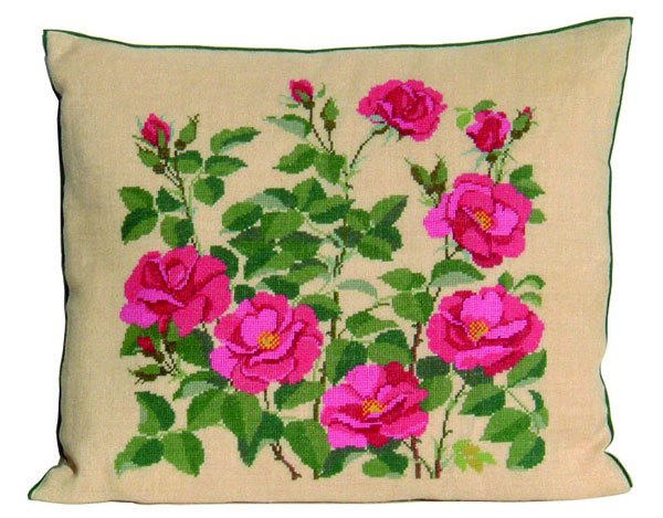 Rosa Rosiga - pude med broderi