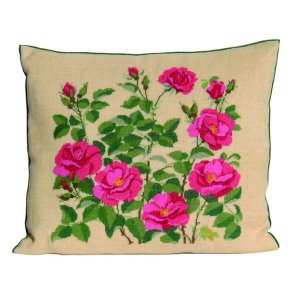 Rosa Rosiga - pude med broderi