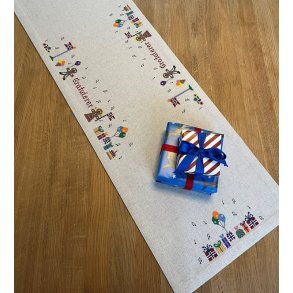 Gratulerer - fdselsdagslber med broderi