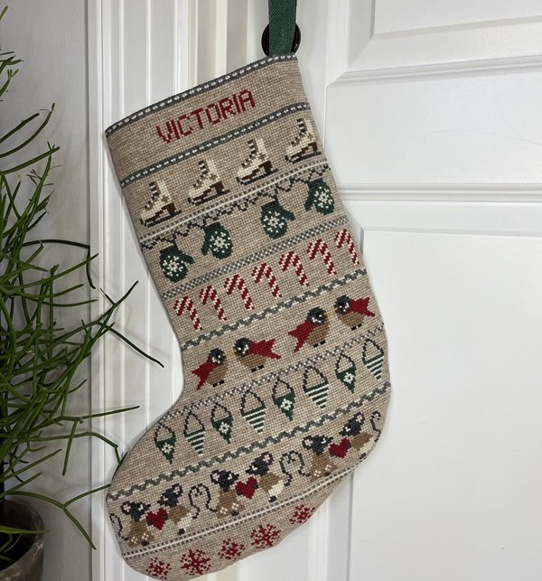 Christmas magic - gavesok med broderi