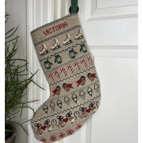 Christmas magic - gavesok med broderi