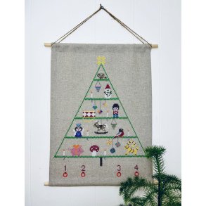 Special Christmas tree - julekalender med broderi