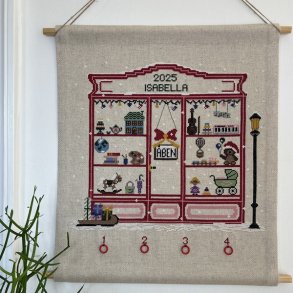 billede adventskalender med broderi