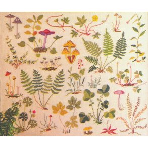 Skovbund svampe - ophng med broderi