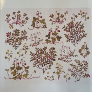 Skovens br - ophng med broderi