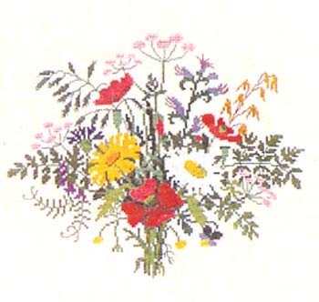 Dronningens buket - oph�ng med broderi