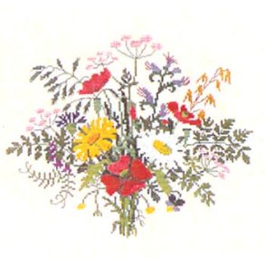 Dronningens buket - oph�ng med broderi