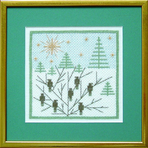 Julestjernen - ophng med broderi