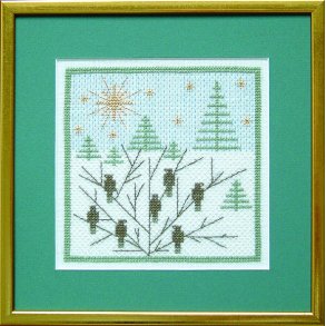 Julestjernen - ophng med broderi