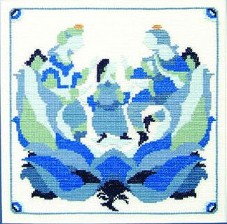Snedronningen -  ophæng med broderi