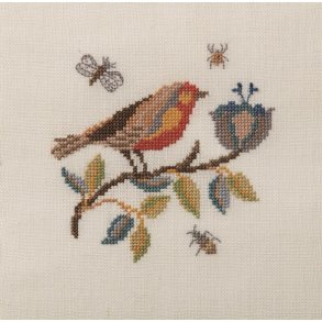 Majfugl - ophng med broderi 