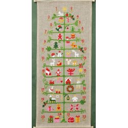Juletret - julekalender med broderi