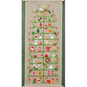 Juletret - julekalender med broderi