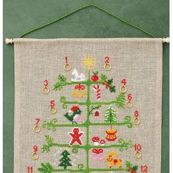Juletret - julekalender med broderi