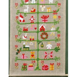 Juletret - julekalender med broderi