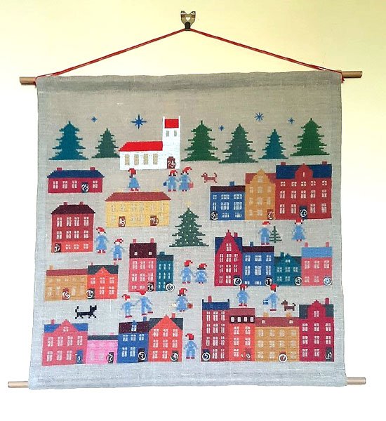 Nisseby - julekalender med broderi