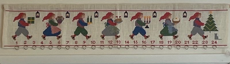 Julefest - julekalender med broderi