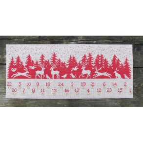 Skovens dyr - julekalender med broderi