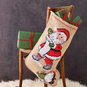 billede julesok med broderi