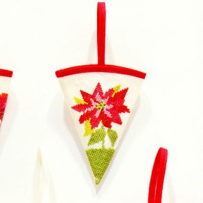 Julestjerne - krmmerhus med broderi