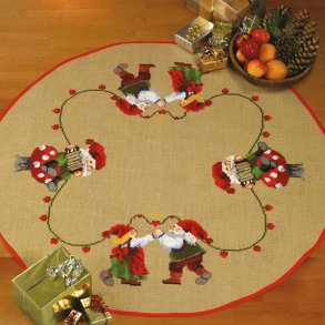 billede juletrsatppe med dansende nisser