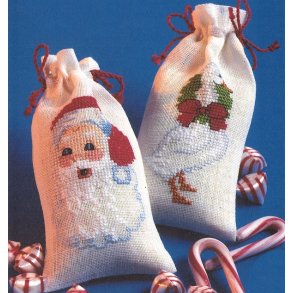 Nisse og gs - juleposer med broderi