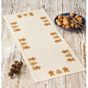 Broderikit til julel�ber med peberkagefigurer