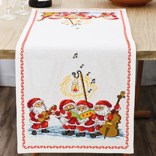 Nisseorkester - julelber med broderi