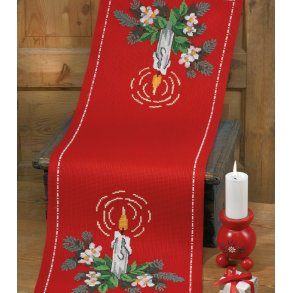 billede julelber med broderi fra Permin