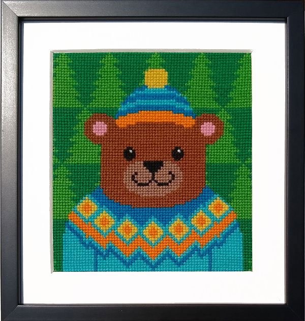 Bjørnen Bjarke - ophæng med broderi