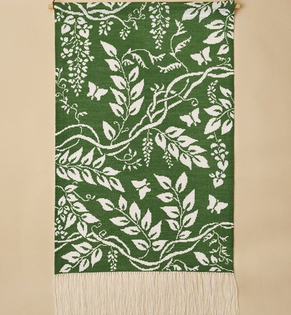 Sommerfugle og blade - ophng med broderi