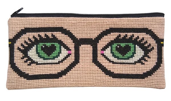 jne for dig - brilleetui med broderi