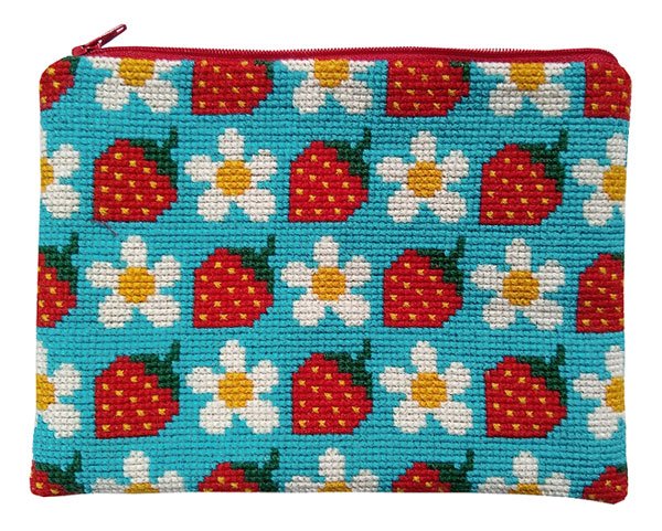 Strawberry fields - clutch taske med broderi