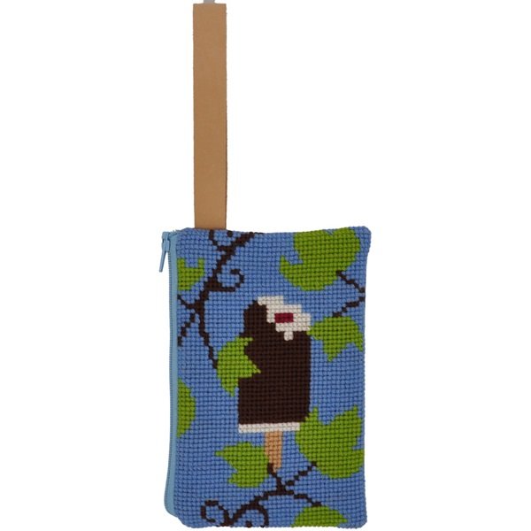 Polar - lille stramajpung med broderi