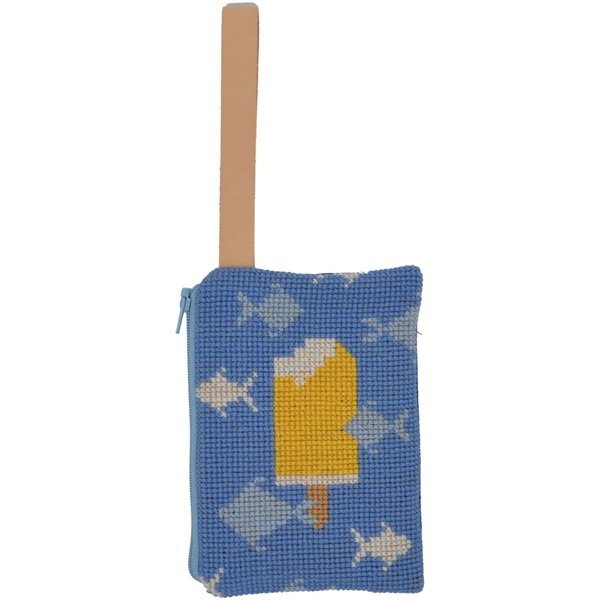 Svenskerstang - lille pung med stramajbroderi