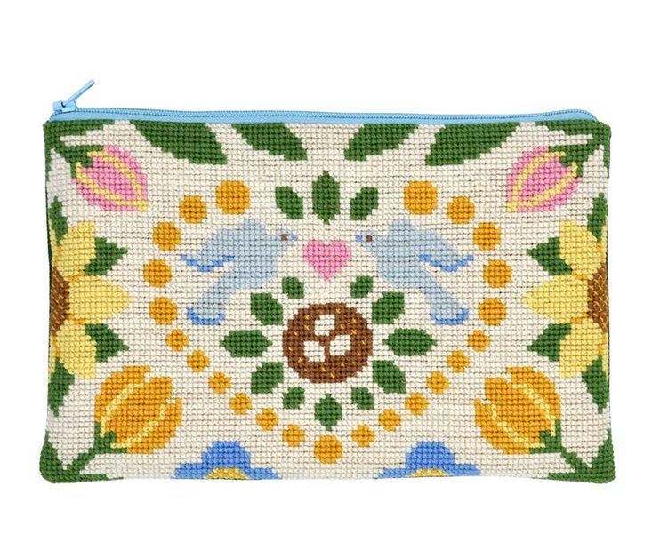 Lovely spring - pung med broderi