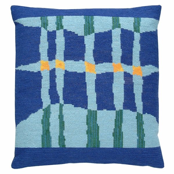 Forbundne bl felter - stramajpude