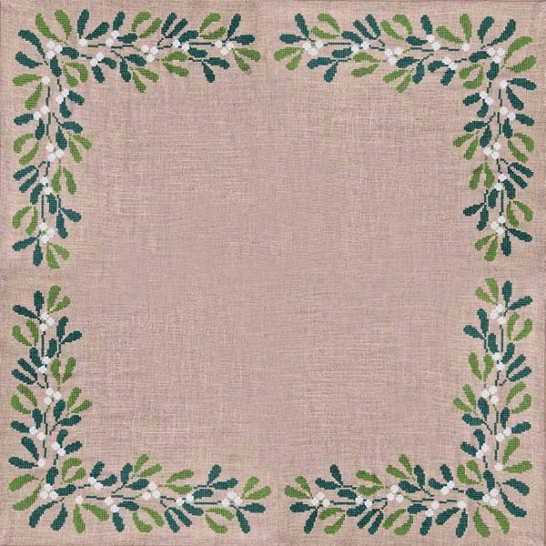 Mistelten - juletręstęppe med broderi