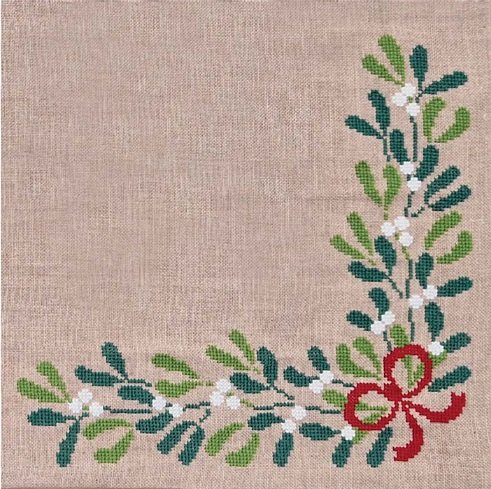 Mistelten - juletręstęppe med broderi